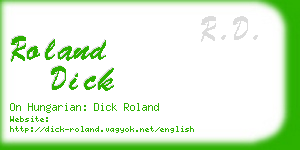 roland dick business card